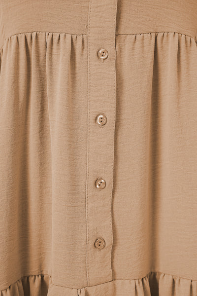 Rochie Lungă Tesettür 2527 - Bej