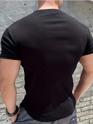 Erkek Kısa Kollu Bisiklet Yaka Burgu Bluz, 25372