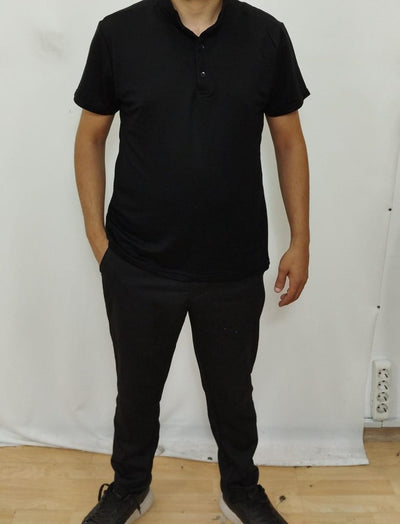 Erkek Kısa Kollu Hakim Yaka önü Düğmeli Viskon Bluz, 26883