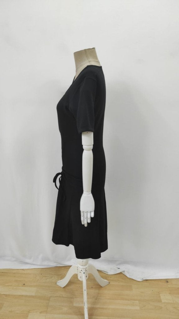 Rochie de damă cu mânecă scurtă, decolteu pătrat, cu șireturi, din crep strălucitor, 25896