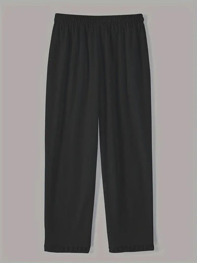 Pantaloni cu talie elastică, cordon, buzunare și dantela la pulpă, pentru femei, 26254