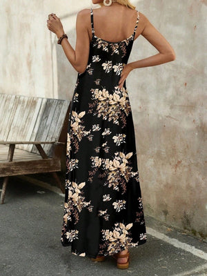 Rochie Supreme pentru femei, cu decolteu în V și model floral, cu bretele, 26355