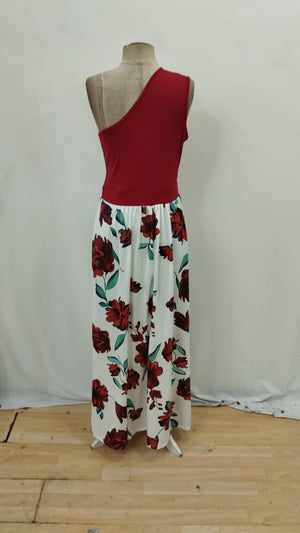 Rochie maxi pentru femei cu un singur umăr, cu detaliu în partea de sus și partea de jos Supreme, 26507