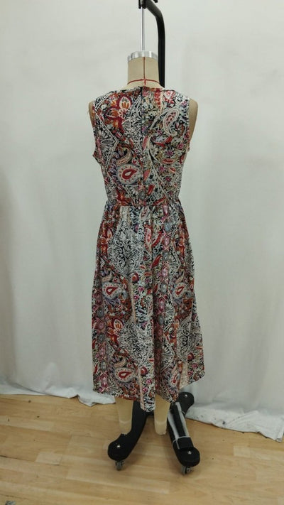 Rochie scurtă Supreme pentru femei, fără mâneci, cu decolteu în V și model, 34105