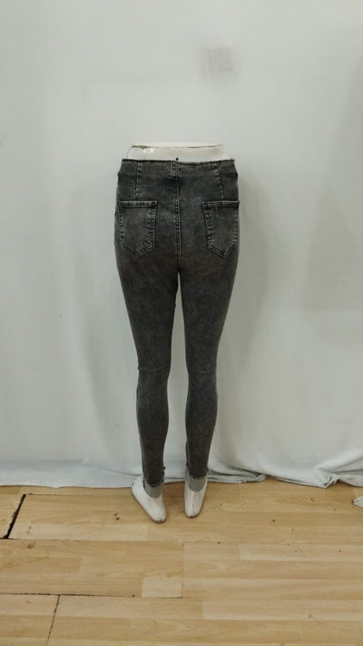 Women's High Waist Button-Front Jean Trousers, 31133