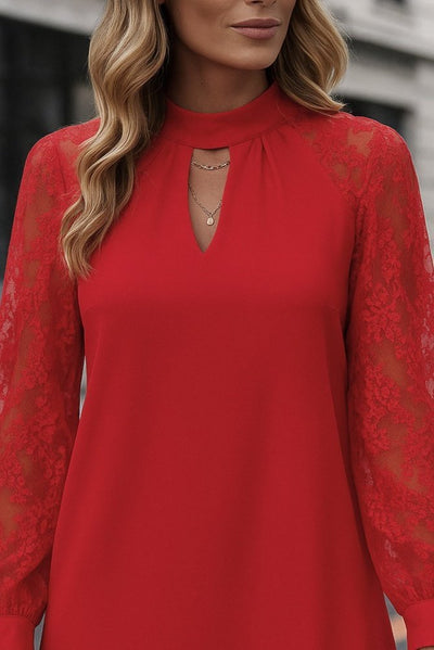 Rochie mini din material ușor cu mâneci lungi, cu detaliu picătură, 37449