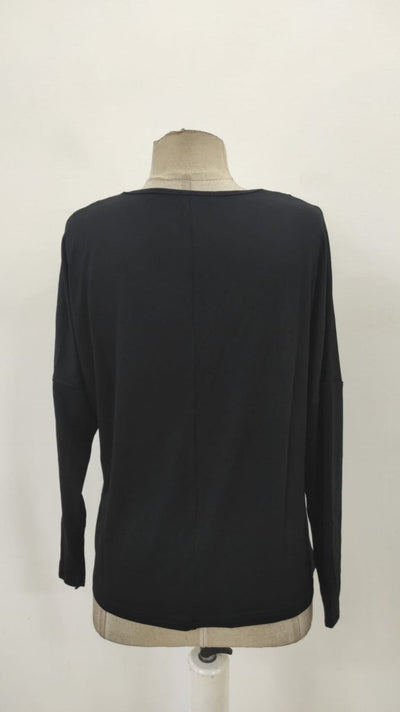 Women's Long Sleeve V-Neck Batwing Viscose Blouse, 26848