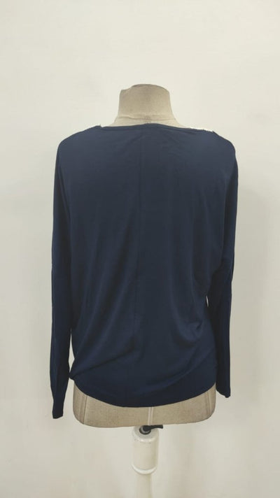 Bluza viscoza cu guler V, mâneci liliac, mâneci lungi, pentru femei, 26846