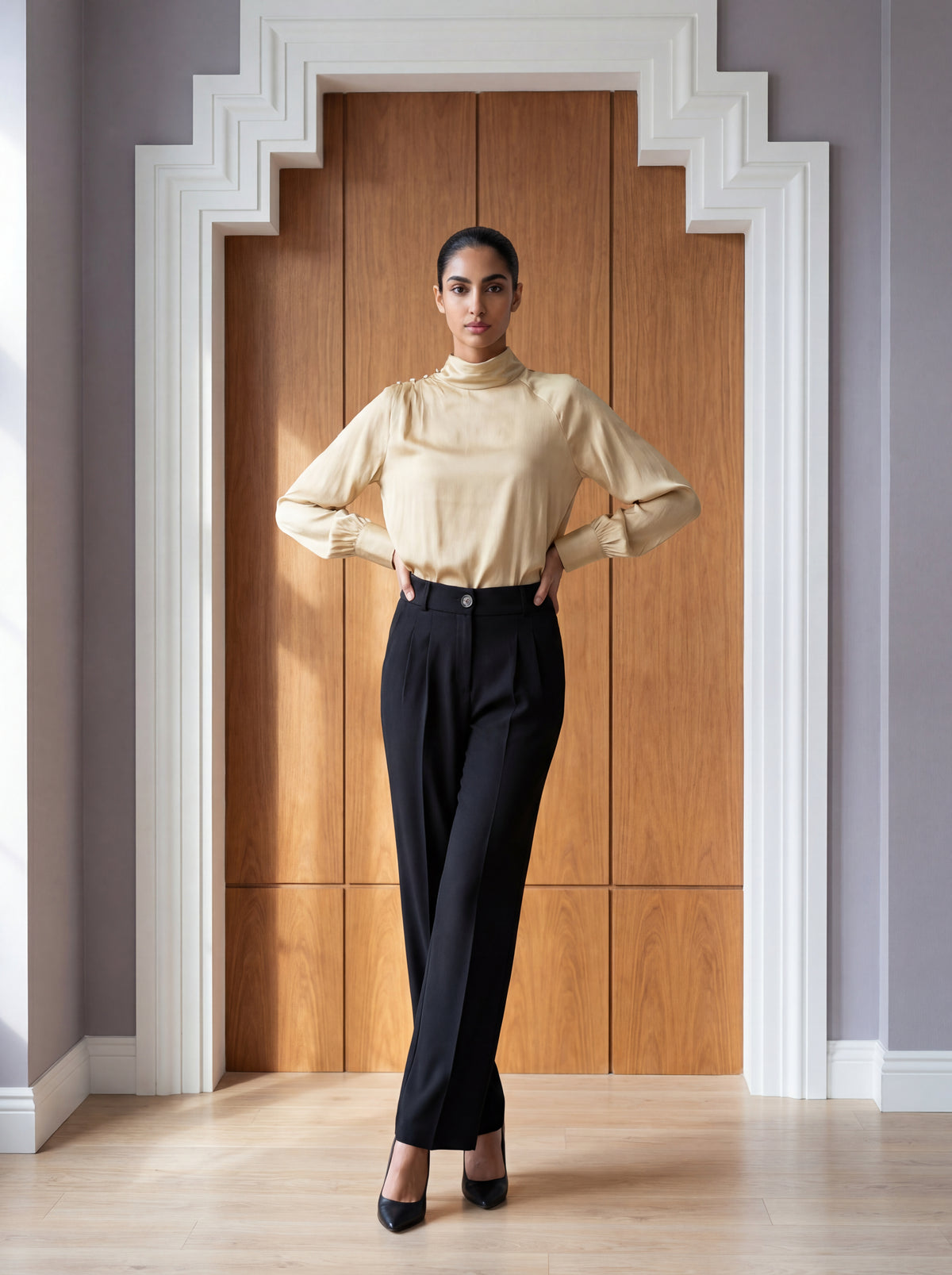 PANTALONI ELASTICI LIVERPOOL - Maro închis