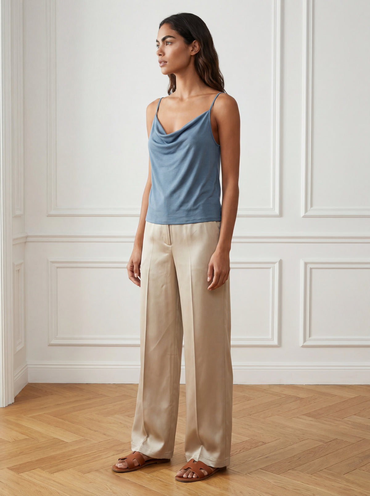 PANTALONI NIL TENCEL - Bej