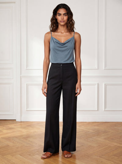 NIL TENCEL TROUSERS - Black