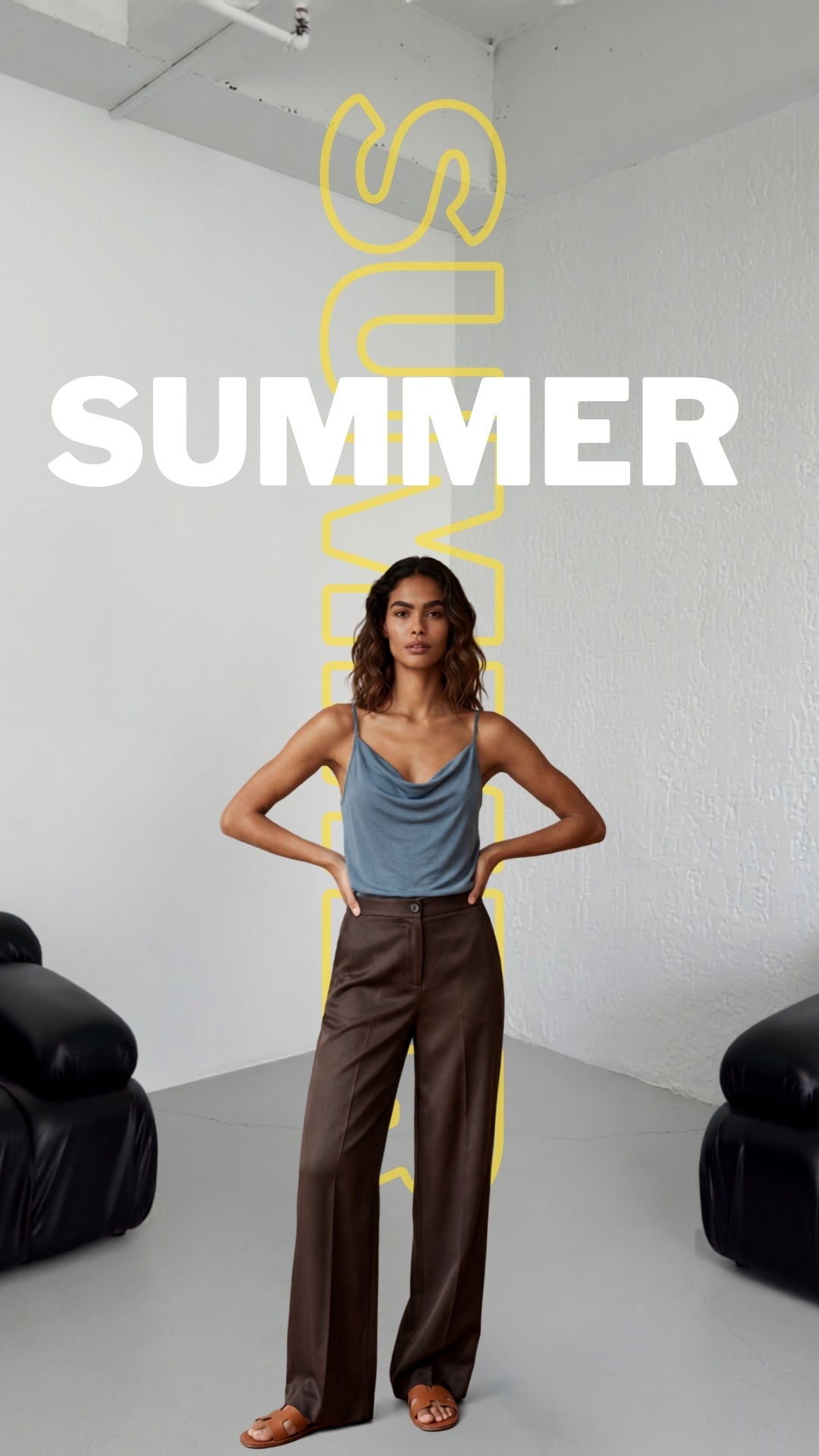 PANTALONI NIL TENCEL - Blană de nurcă