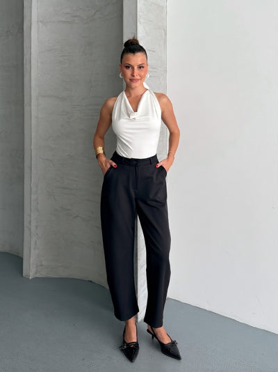 PANTALONI BARREL ANKLE - Negri