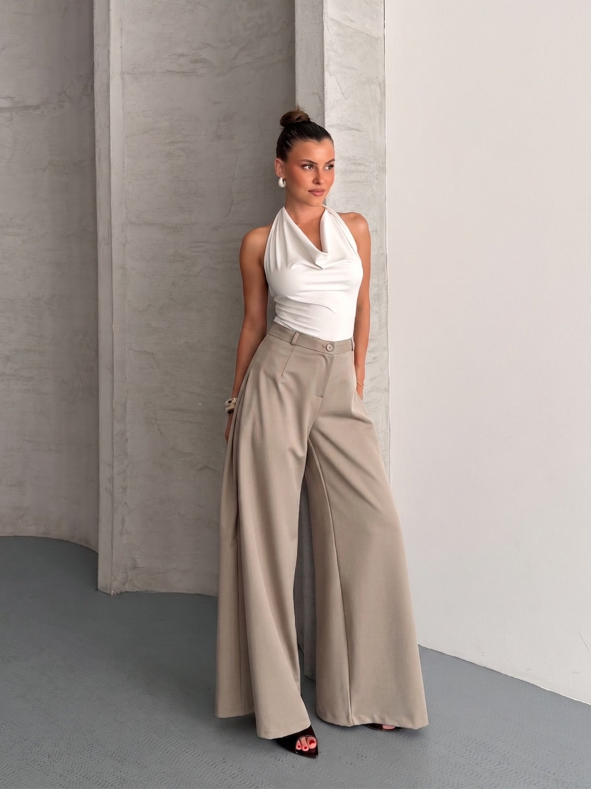 PANTALONI RUMI - Bej
