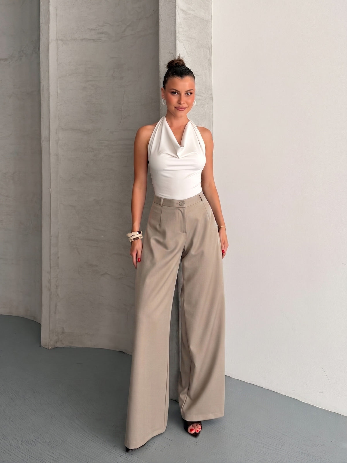 PANTALONI RUMI - Bej