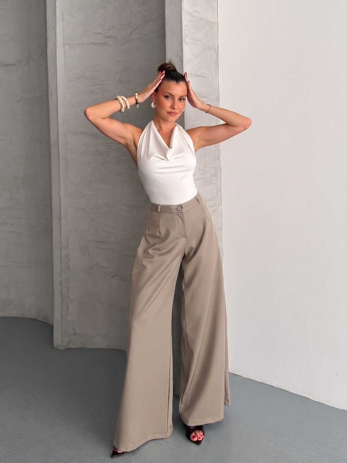 PANTALONI RUMI - Bej