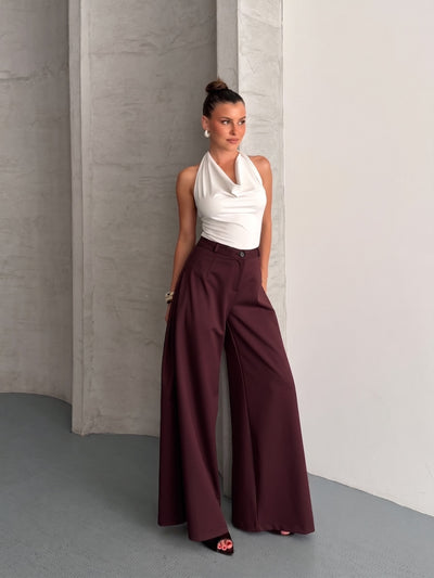PANTALONI RUMI - Burgundiu