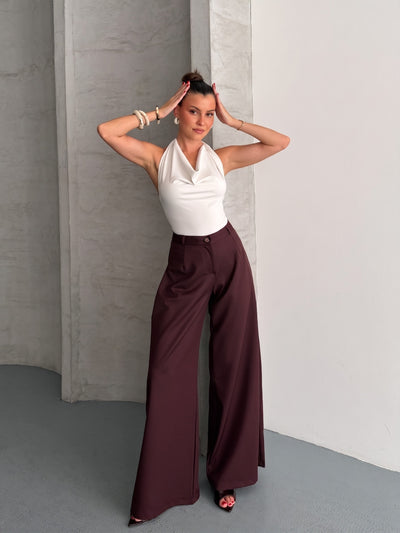 PANTALONI RUMI - Burgundiu