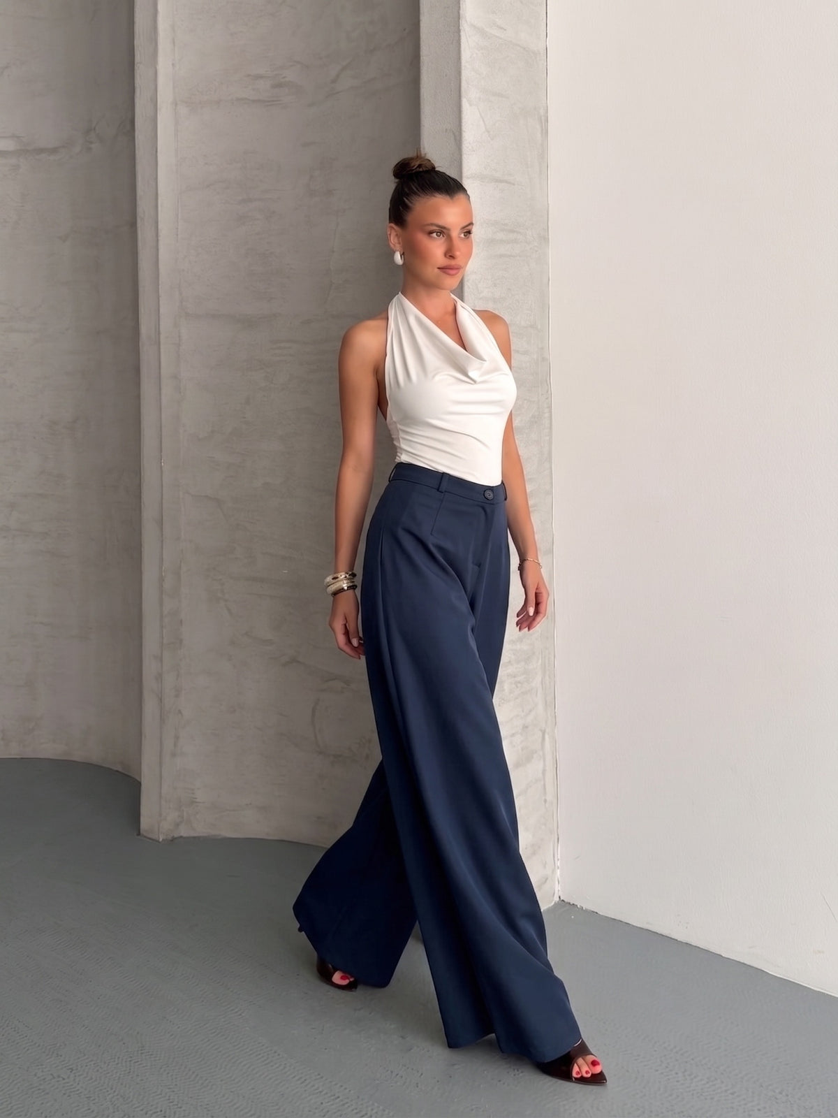 PANTALONI RUMI - Bleumarin