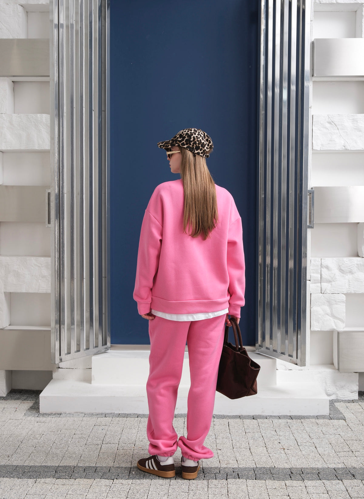 SUPREM GARNİLİ NAKIŞi SWEATSHIRT TAKIM - Pembe