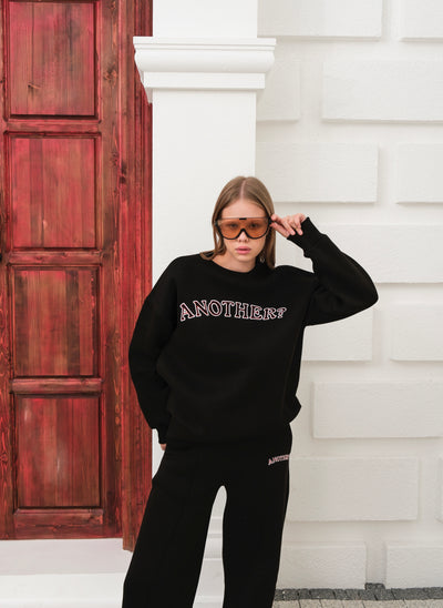 Trening cu broderie - Negru