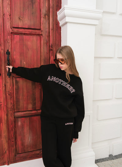 Trening cu broderie - Negru