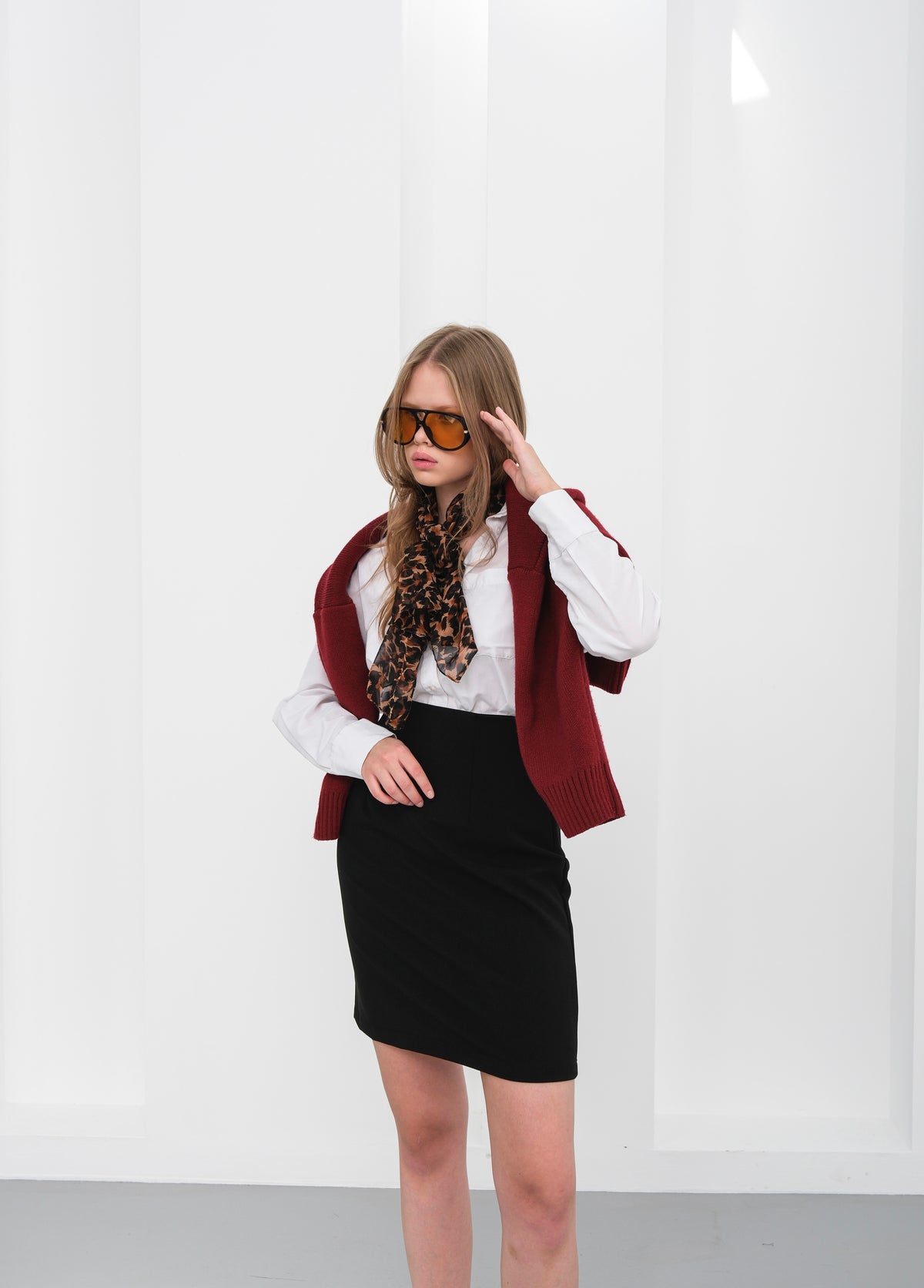 SOFTLY STRUCTURED MINI PENCIL SKIRT - Siyah