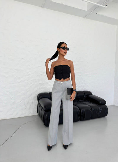 PANTALONI MILANO PALAZZO - Gri