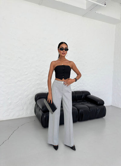 PANTALONI MILANO PALAZZO - Gri