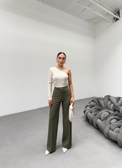 PANTALONI MILANO PALAZZO - Verde