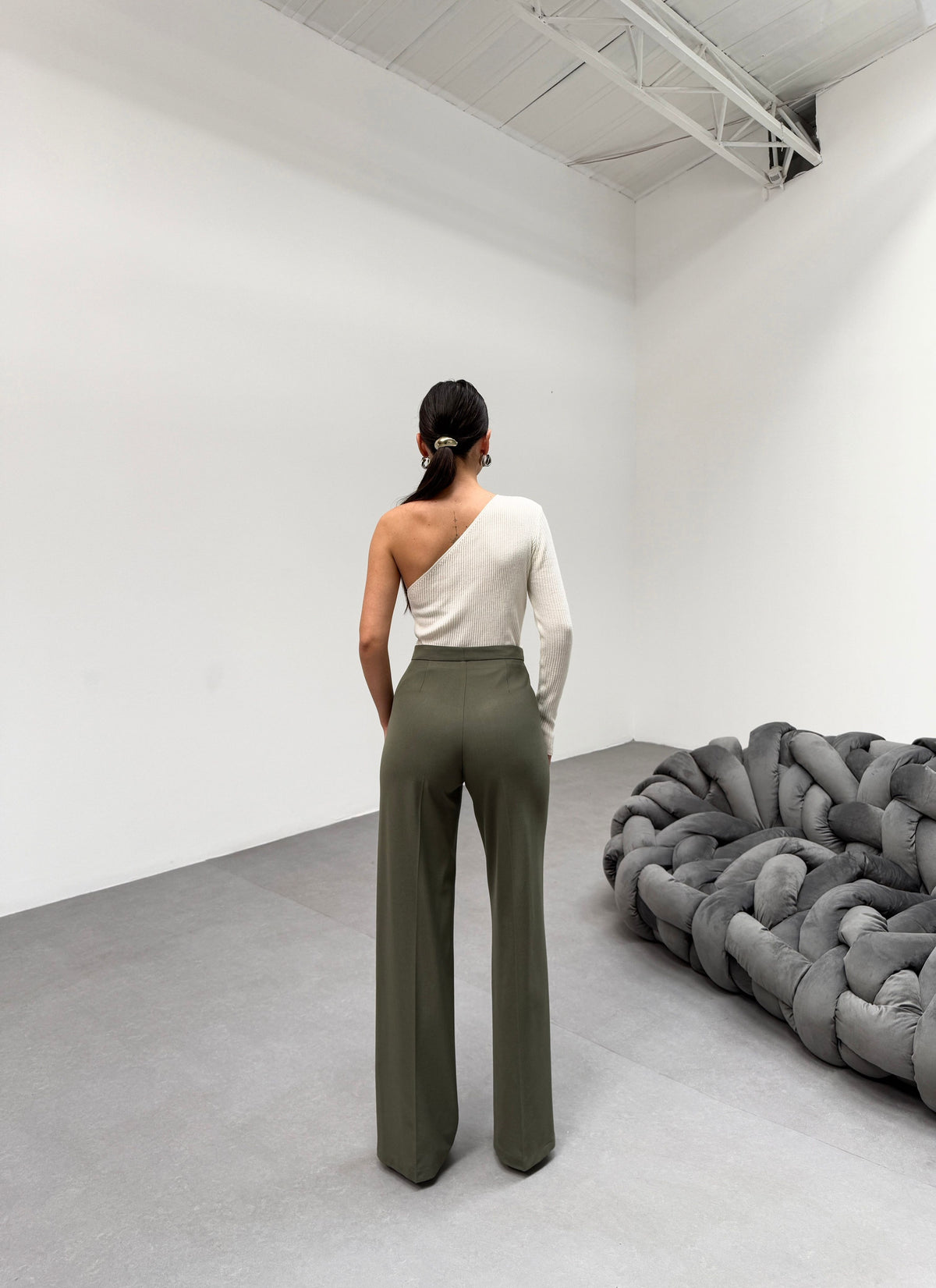 PANTALONI MILANO PALAZZO - Verde