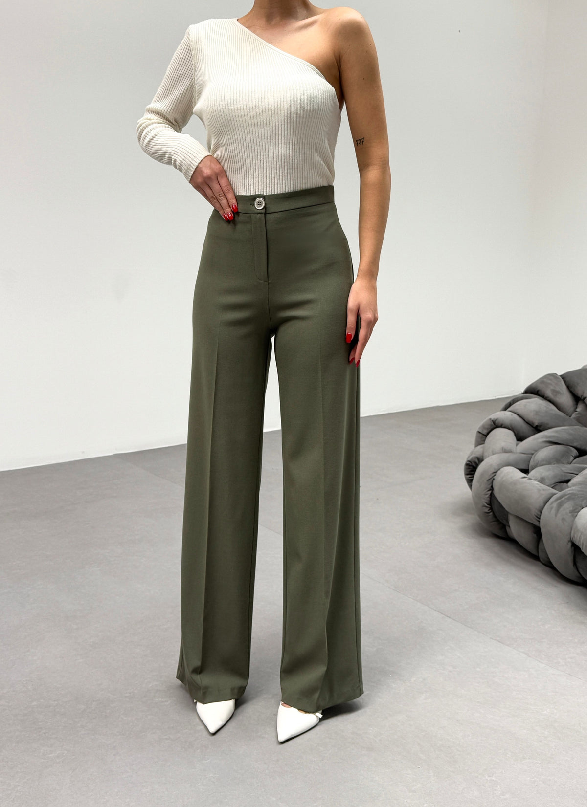 PANTALONI MILANO PALAZZO - Verde