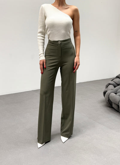 PANTALONI MILANO PALAZZO - Verde