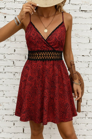 Rochie mini Supreme pentru femei, cu bretele, decolteu înfășurat și model, 27100