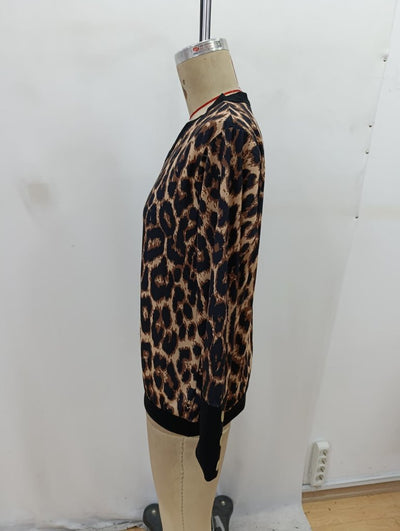 Bluza din bumbac premium pentru femei cu mâneci lungi, gât V, model, 37546