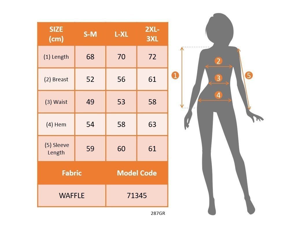 Kadın Uzun Kollu V Yakalı Waffle Bluz, 32081