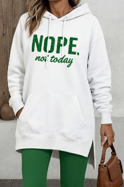 Women's Long-Sleeve Hooded Drawstring Viscose Double Yarn Sweatshirt, 31100