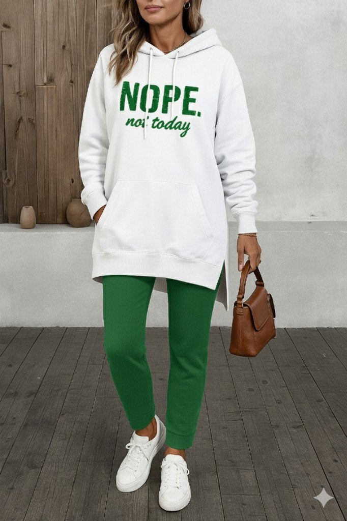 Women's Long-Sleeve Hooded Drawstring Viscose Double Yarn Sweatshirt, 31100