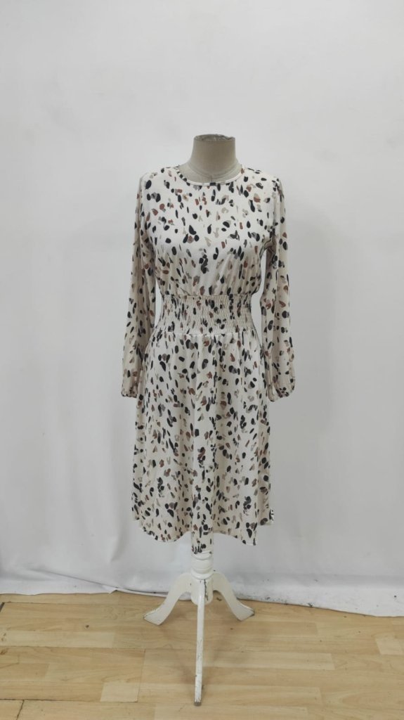 Rochie midi Supreme pentru femei, cu mânecă lungă, decolteu tip barcă, talie elastică, 29242