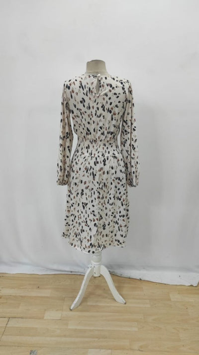 Rochie midi Supreme pentru femei, cu mânecă lungă, decolteu tip barcă, talie elastică, 29242