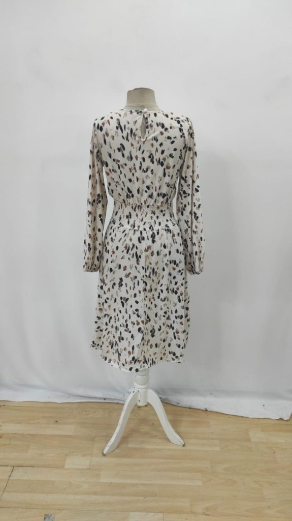 Rochie midi Supreme pentru femei, cu mânecă lungă, decolteu tip barcă, talie elastică, 29242