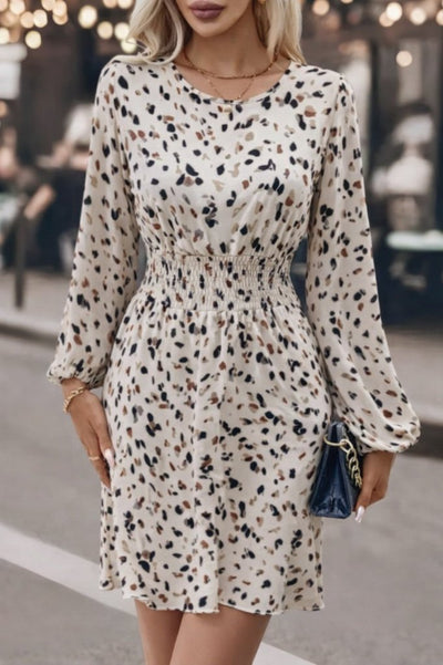 Rochie midi Supreme pentru femei, cu mânecă lungă, decolteu tip barcă, talie elastică, 29242