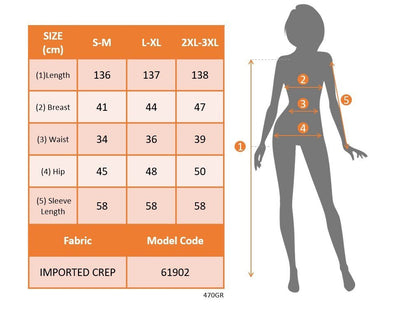 Rochie lungă din crep importat, cu mânecă lungă și decolteu înfășurat, cu împodobire laterală, crăpătură, pentru femei, 30343