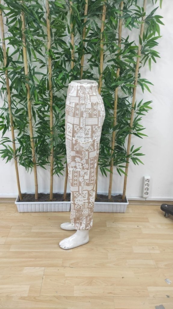 Pantaloni cargo cu model etnic și buzunare pentru femei, 31627