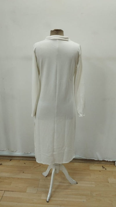 Rochie midi din modal cu mânecă lungă și guler, 30859