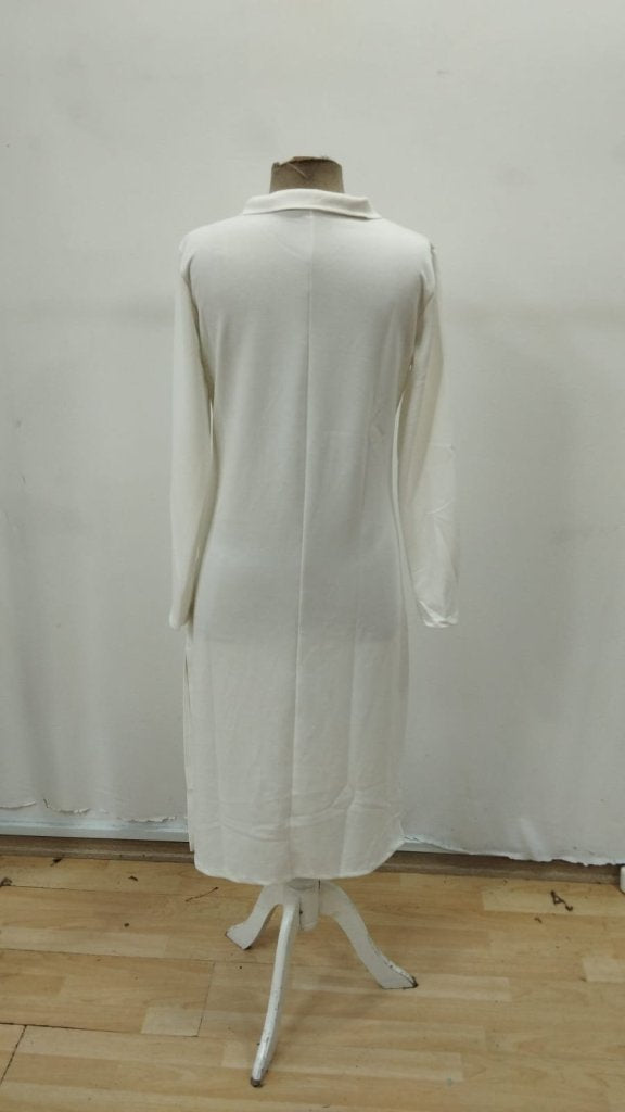 Rochie midi din modal cu mânecă lungă și guler, 30859