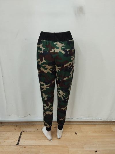 Pantaloni damă cu talie înaltă, model cu șnur, cu două fire, 29932