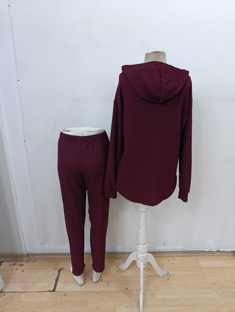 Kadın Uzun Kollu Kapşonlu Meloni Bluz Ve Pantolon Ikili Takım, 29949