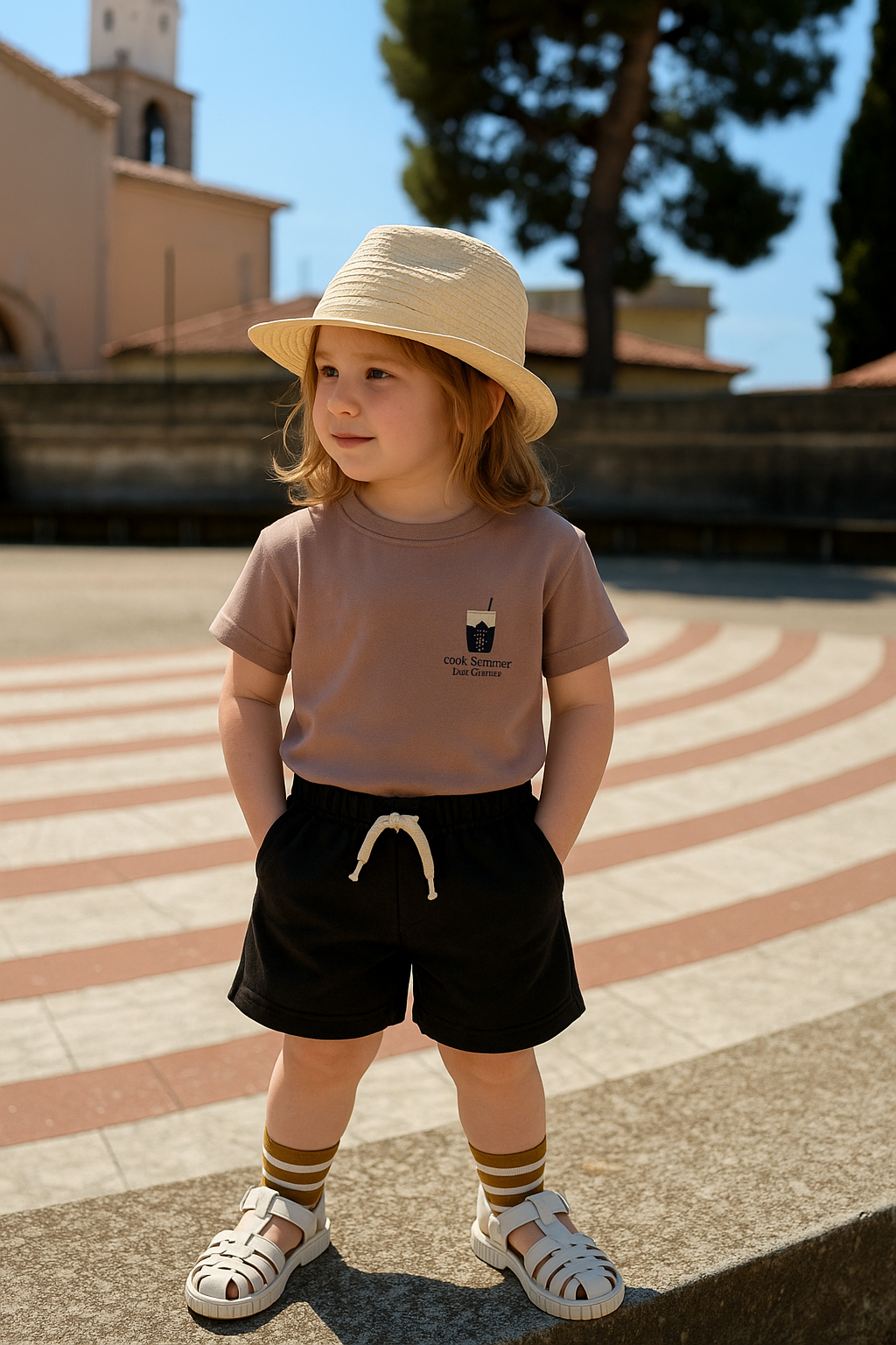 Unisex Çocuk %100 Pamuk Tişört Şort Takımı | 3–9 Yaş | RG Brand | RG1559 - MAVİ