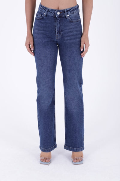 Pantalon Denim Relax Larg cu Cusaturi 7026